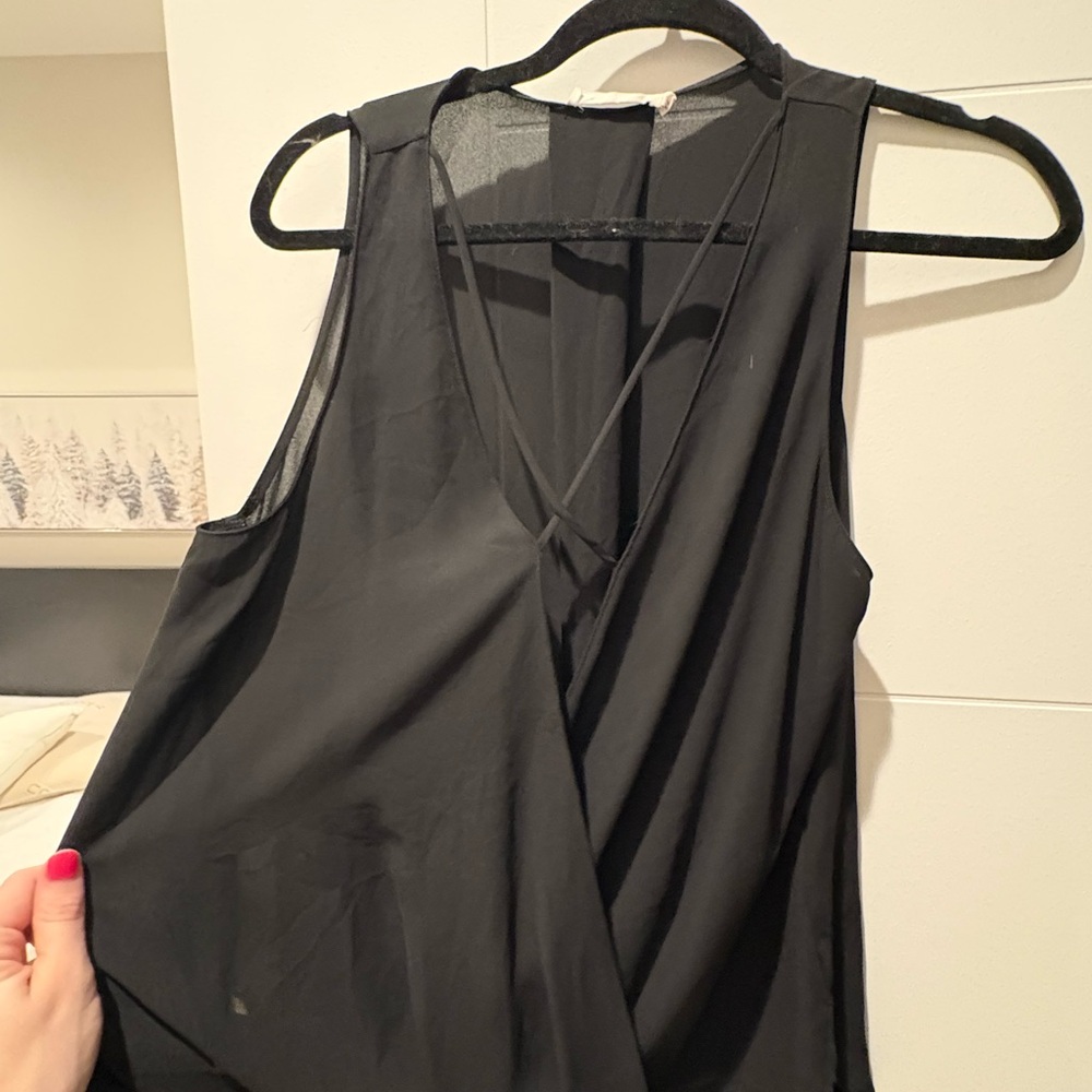 Lush Black Sleeveless Top